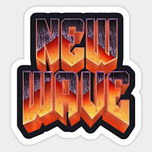 new wave fire design Sticker